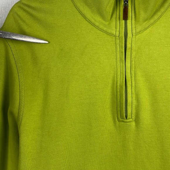 Robert Talbott Sweatshirt Adult L 1/4‎ Zip Green Pullover Pima Cotton Mens Polo - Picture 2 of 15